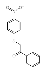 Acetophenone, 2-[(p-nitrophenyl)thio]- Structure