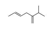 trans-5-methylene-6-methylhept-2-ene结构式
