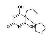 5-Cyclopentyl-5-(2-propenyl)barbituric acid结构式