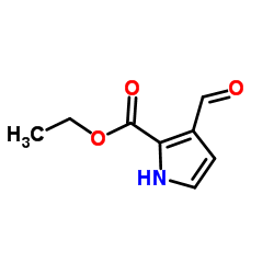 3-甲酰基-1H-吡咯-2-羧酸乙酯结构式