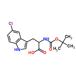 Boc-5-氯-DL-色氨酸结构式