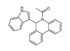 1-[6-(1H-indol-3-yl)-6H-phenanthridin-5-yl]ethanone Structure