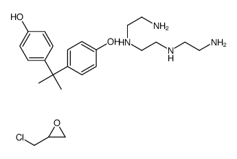 4,4’-(1-甲基亚乙基)双苯酚与N,N’-双(2-氨基乙基)-1,2-乙二胺和氯甲基环氧乙烷的聚合物结构式