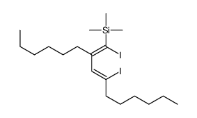 (2-hexyl-1,4-diiododeca-1,3-dienyl)-trimethylsilane Structure