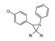 2,2-dibromo-3-(4-chloro-phenyl)-1-phenyl-aziridine Structure