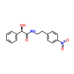 (alphaR)-alpha-羟基-N-[2-(4-硝基苯基)乙基]苯乙酰胺结构式