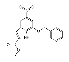 methyl 5-nitro-7-phenylmethoxy-1H-indole-2-carboxylate结构式