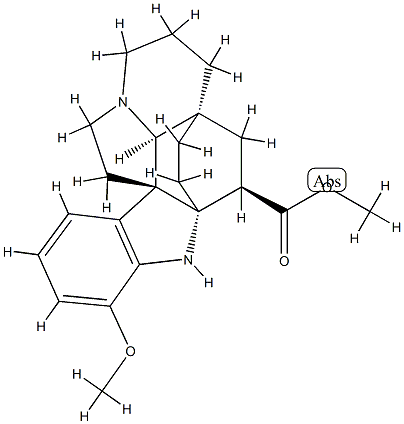 (2α,5α)-17-Methoxyaspidofractinine-3β-carboxylic acid methyl ester结构式