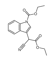 ethyl (1-carboethoxy-1H-indol-3-yl)cyanoacetate Structure