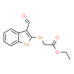 [[3-Formylbenzo[b]selenophen-2-yl]seleno]acetic acid ethyl ester结构式