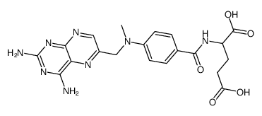 2-(4-(((2,4-二氨基蝶呤-6-基)甲基)(甲基)氨基)苯甲酰胺基)戊二酸结构式