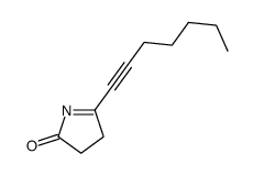 5-hept-1-ynyl-3,4-dihydropyrrol-2-one结构式