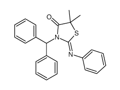 3-benzhydryl-5,5-dimethyl-2-phenylimino-1,3-thiazolidin-4-one Structure