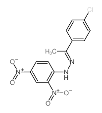 Ethanone,1-(4-chlorophenyl)-, 2-(2,4-dinitrophenyl)hydrazone Structure