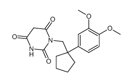 1-[1-(3,4-dimethoxy-phenyl)-cyclopentylmethyl]-pyrimidine-2,4,6-trione Structure