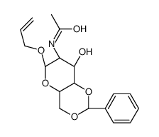 烯丙基2-乙酰氨基-4,6,-O-亚苄基-2-脱氧-Α-D-吡喃葡糖苷结构式