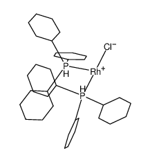 RhCl(tricyclohexylphosphine)2 Structure