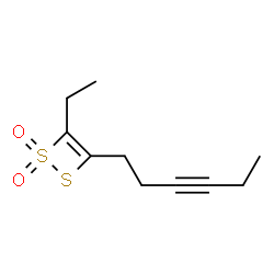 1,2-Dithiete,3-ethyl-4-(3-hexynyl)-,2,2-dioxide(9CI) Structure