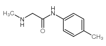 2-(甲基氨基)-N-(4-甲基苯基)乙酰胺盐酸盐结构式