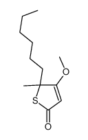 5-hexyl-4-methoxy-5-methylthiophen-2-one结构式