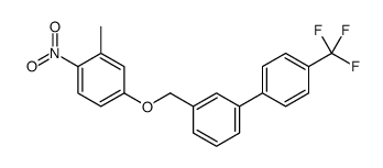 2-methyl-1-nitro-4-[[3-[4-(trifluoromethyl)phenyl]phenyl]methoxy]benzene结构式