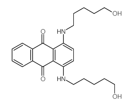 1,4-Bis((5-hydroxypentyl)amino)-9,10-anthracenedione结构式