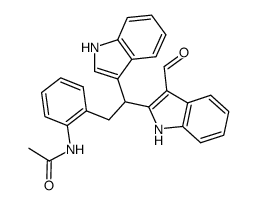3-formyl-2,3'-(o-acetamidophenethylidene)di-indole结构式