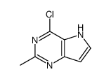 4-氯-2-甲基-5H-吡咯并[3,2-d]嘧啶结构式