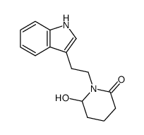 6-hydroxy-1-[2-(1H-indol-3-yl)ethyl]piperidin-2-one Structure