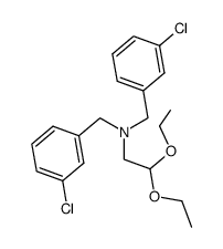 N,N-bis(m-chlorobenzyl)aminoacetaldehyde diethyl acetal Structure
