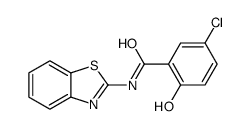 N-(1,3-benzothiazol-2-yl)-5-chloro-2-hydroxybenzamide结构式