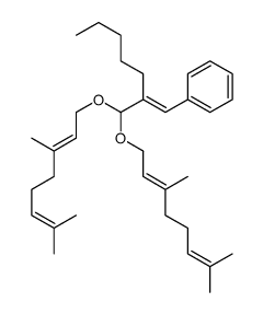 [2-[bis[(3,7-dimethyl-2,6-octadienyl)oxy]methyl]-1-heptenyl]benzene结构式