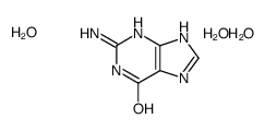 2-amino-3,7-dihydropurin-6-one,trihydrate结构式