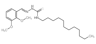 1-[(2,3-dimethoxyphenyl)methylideneamino]-3-dodecyl-thiourea structure
