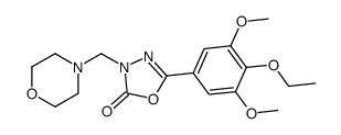 5-(4-ethoxy-3,5-dimethoxyphenyl)-3-(morpholin-4-ylmethyl)-1,3,4-oxadiazol-2-one结构式