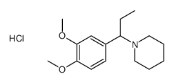 1-[1-(3,4-dimethoxyphenyl)propyl]piperidine,hydrochloride Structure