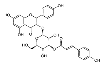 kaempferol 3-O-(3'',6''-di-O-E-p-coumaroyl)-β-D-glucopyranoside结构式
