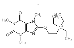 Ethanaminium,N,N,N-triethyl-2-[(2,3,6,7-tetrahydro-1,3,7-trimethyl-2,6-dioxo-1H-purin-8-yl)oxy]-,iodide (1:1) picture