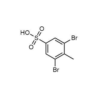 3,5-二溴-4-甲基苯磺酸结构式