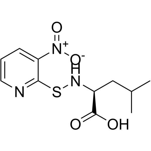 N-(3-NITRO-2-PYRIDINESULFENYL)-L-LEUCINE Structure