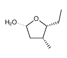 (4R,5R)-5-ethyl-4-methyltetrahydrofuran-2-ol结构式