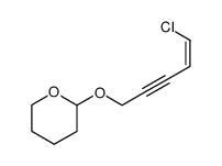 (Z)-1-choro-5-<(2-tetrahydropyranyl)oxy>-1-penten-3-yne结构式