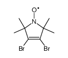 3,4-二溴-1-氧基-2,2,5,5-四甲基-δ3-吡咯啉结构式