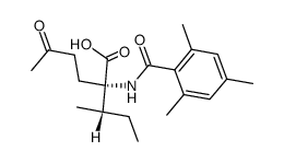 N-Mesitoyl-α-(3-oxobutyl)-L-isoleucin结构式