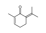 2-methyl-6-propan-2-ylidenecyclohex-2-en-1-one结构式