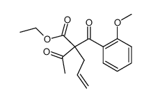 2-acetyl-2-(2-methoxy-benzoyl)-pent-4-enoic acid ethyl ester Structure