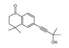 4-(4,4-dimethyl-1-oxo-2,3-dihydrothiochromen-6-yl)-2-methylbut-3-yn-2-ol结构式