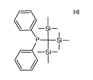 diphenyl(tris(trimethylsilyl)methyl)phosphonium iodide Structure