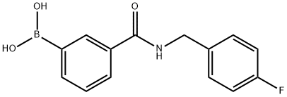 3-(4-氟苯基甲基氨基甲酰基)苯基硼酸结构式