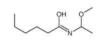 N-(1-methoxyethyl)hexanamide结构式